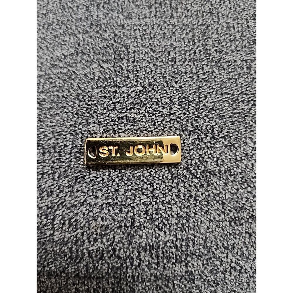 Vintage St. John Gold Tone Metal Bar Tag Replacement Clothing Purse